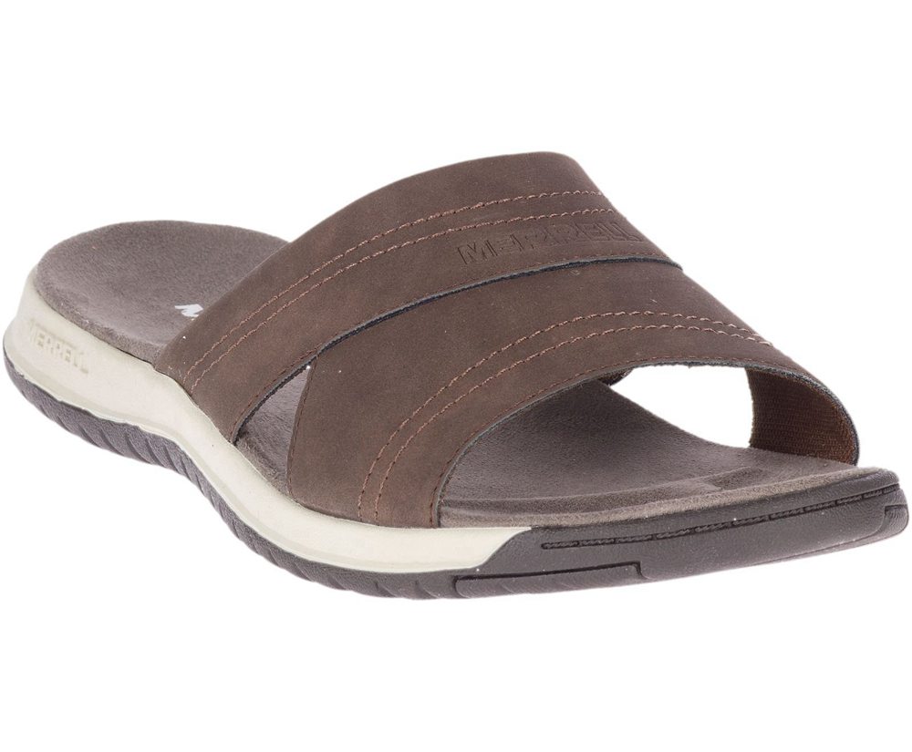 Merrell Sandals Brown - Veron Slide - Mens 19OTXGPRN